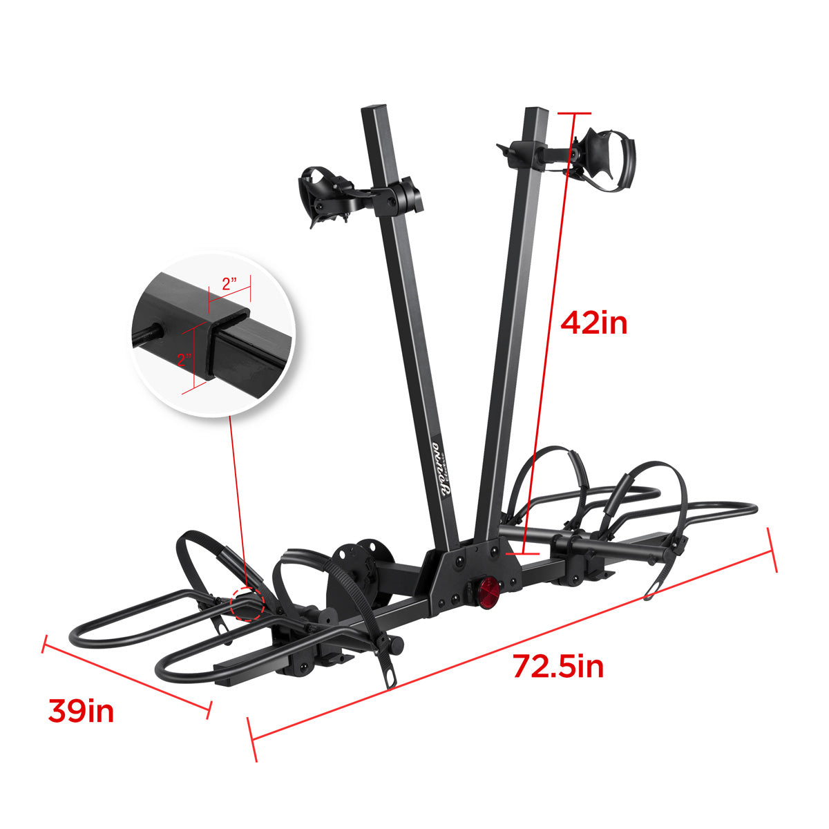 2-Bike Hitch Rack, Better Fit for Step-Through Bikes