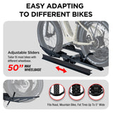 3-Bike Hitch E-bike Rack with Ramp, Fat Tire Electric Bike Carrier, 250 LBS Capacity, Fits 2'' Receiver