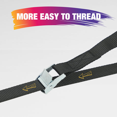 4PCS Tie Down Straps, Heavy Duty Lashing Straps with Adjustable Cam Buckle for Cargo Carrying