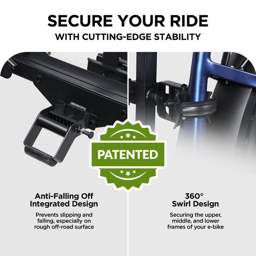 2-Bike Hitch E-Bike Rack with Ramp, Easy Fold and Tilt, Heavy Duty ...