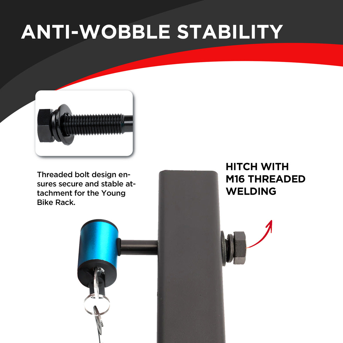 M16 Hitch Locking Pin for Bike Racks