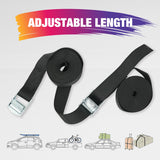 4PCS Tie Down Straps, Heavy Duty Lashing Straps with Adjustable Cam Buckle for Cargo Carrying