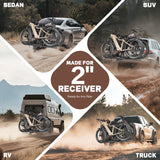 2-Bike Hitch E-Bike Rack, Easy Fold and Tilt, Heavy Duty