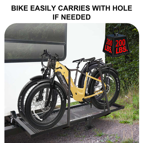 200 LB RV Bumper Rack, Cargo Carrier, for Bikes, Luggage, and Cargo