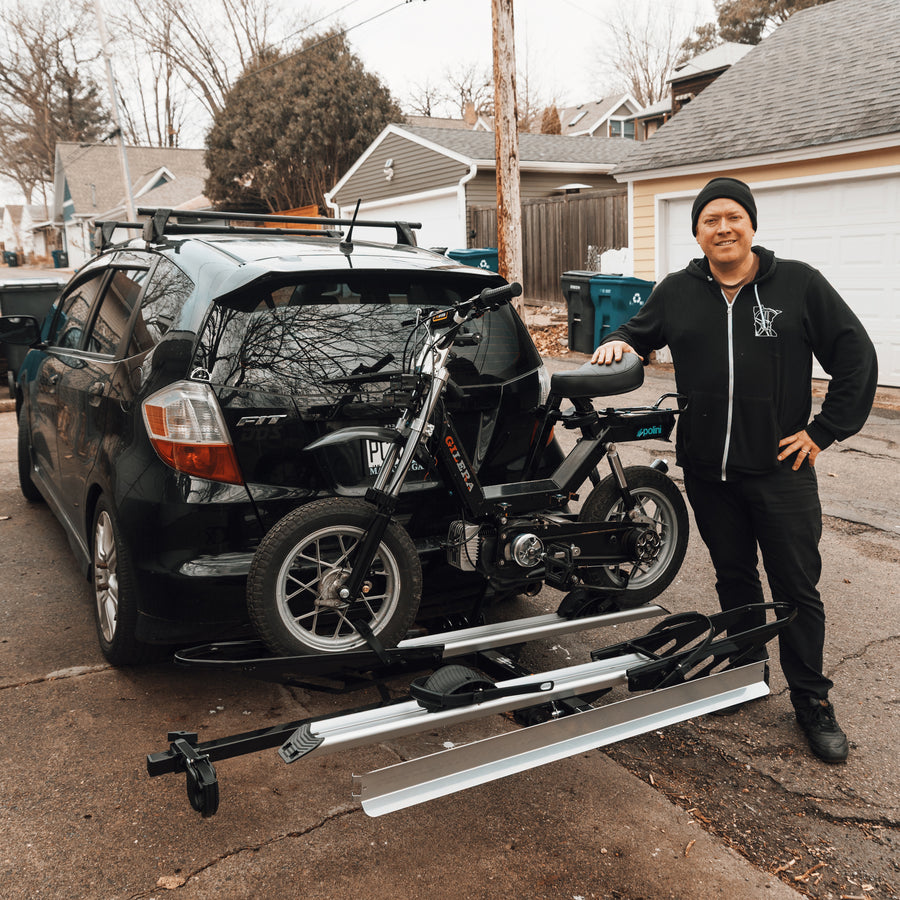 Testing an e-bike rack with ramp