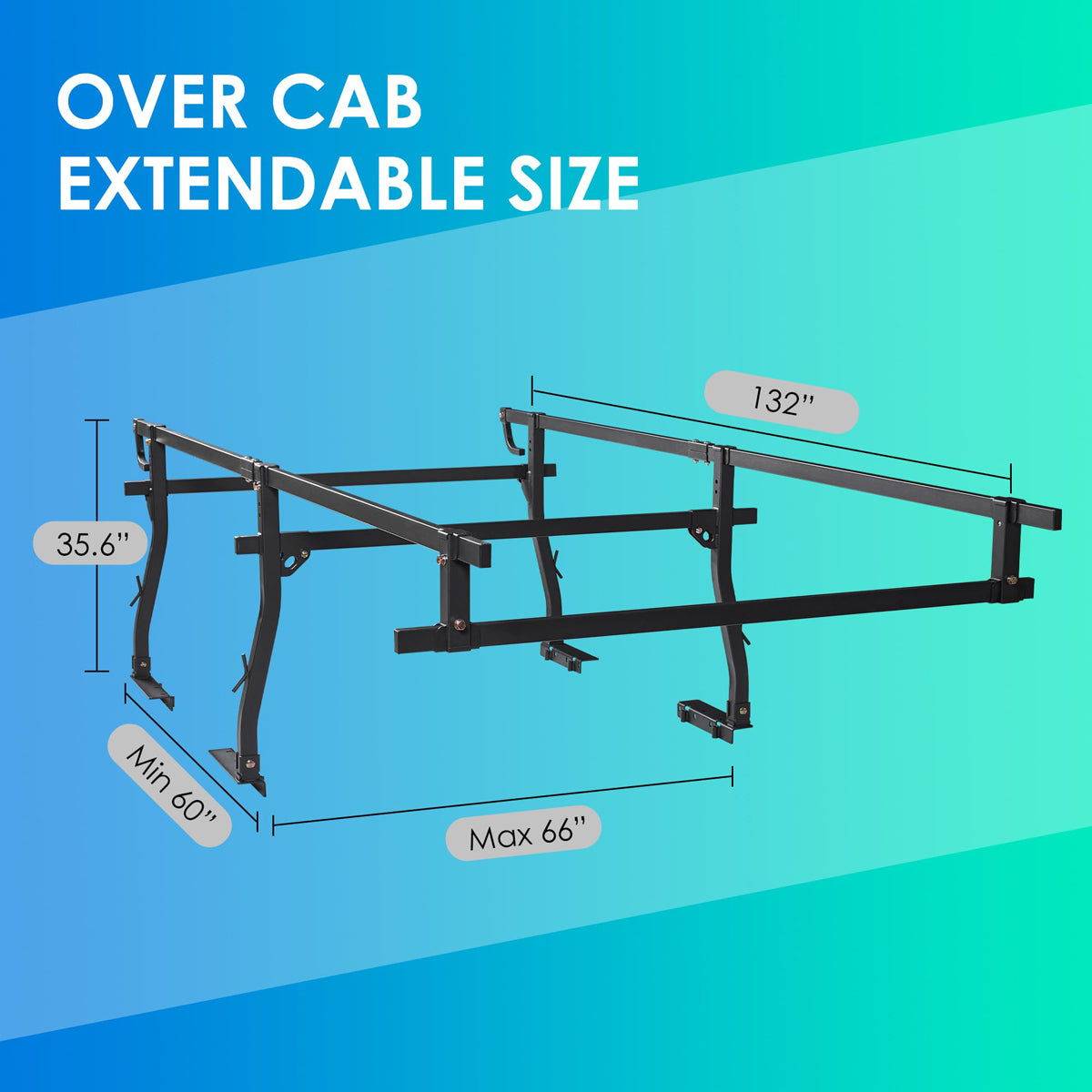 Over Cab Extendable Size