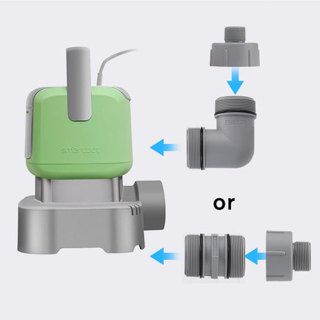 Submersible Water Pump (Green) 1/2 Hp 2800gph 6 Hose Kit, Small Portable Electric Utility Pump