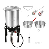 30 Qt Propane Turkey Fryer with 10 Qt Fish Fryer, Steamer & Boiler Set