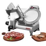 180W 1/4 HP Electric Meat Slicer, 8.7" Italian Carbon Steel Blade, for Meat Cheese Bread