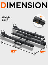 Etrike Hitch Rack — 200lbs Capacity, 2" Receiver, Adjustable Carrier for Adult Electric, Fat Tire & Folding Tricycles, Fits Cars, SUVs, Trucks & RVs