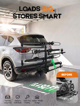 2+2 Add-On Hitch E-bike Rack, Expandable 4-Bike Carrier, 250 LBS Capacity