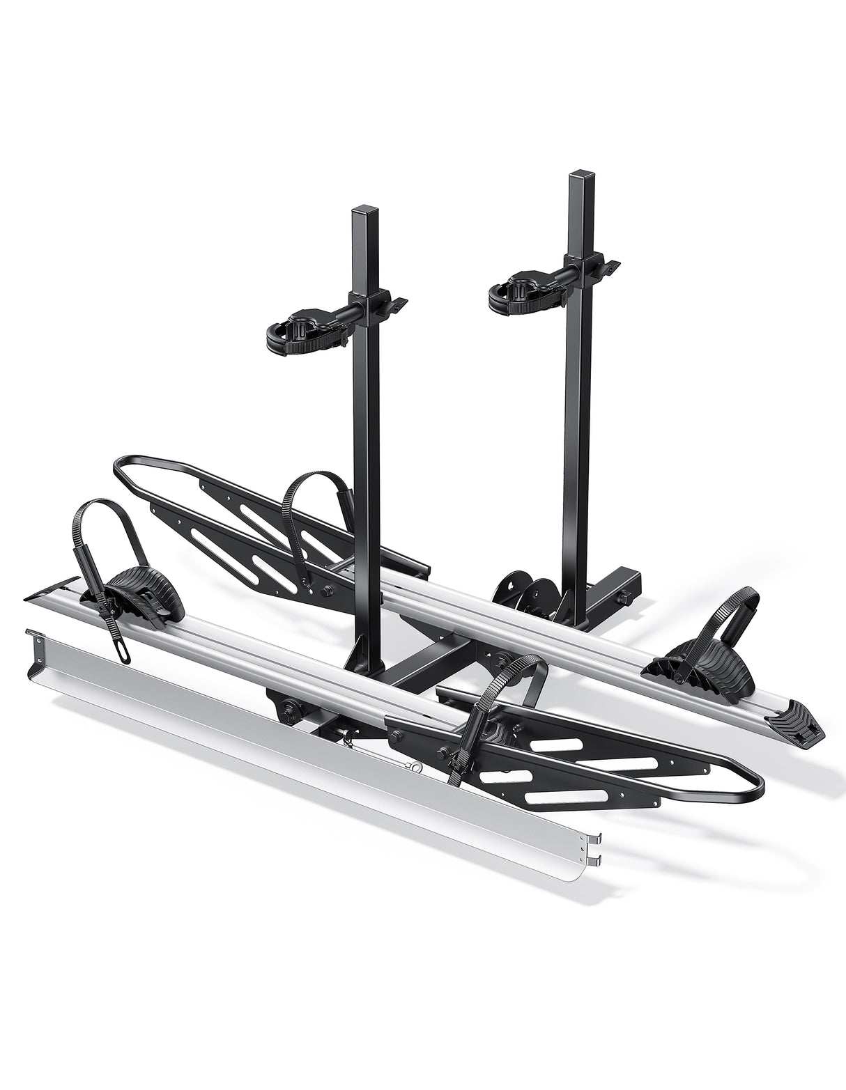 2-Bike Hitch E-Bike Rack with Ramp, Foldable