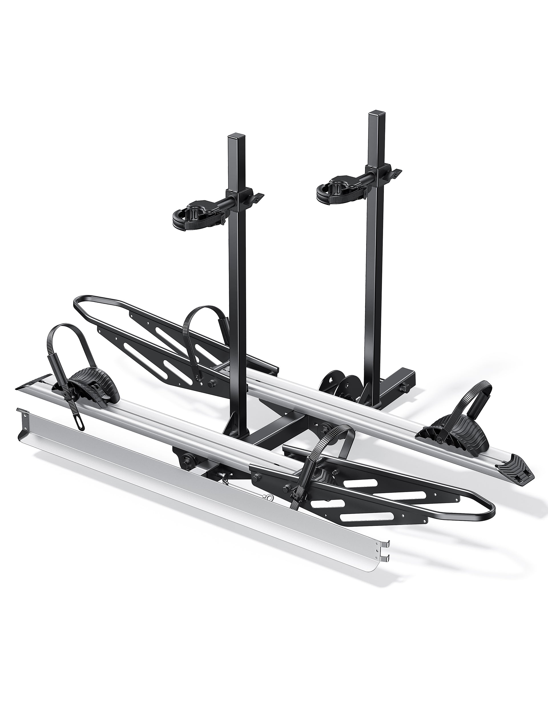 2 Bike Hitch E Bike Rack Ramp Foldable